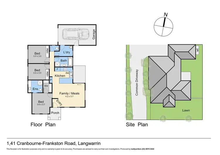 Floorplan of Homely unit listing, 1/41 Cranbourne- Frankston Road, Langwarrin VIC 3910
