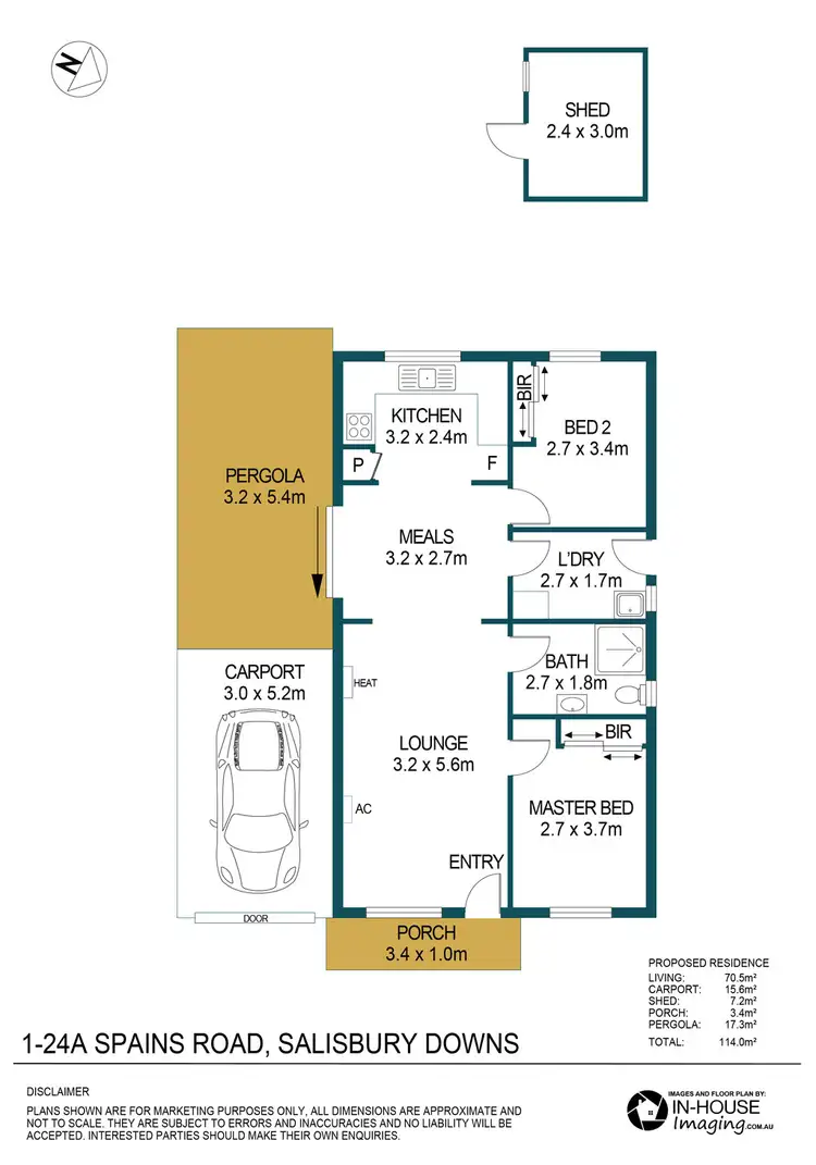 Floorplan of Homely house listing, 1/24A Spains Road, Salisbury Downs SA 5108