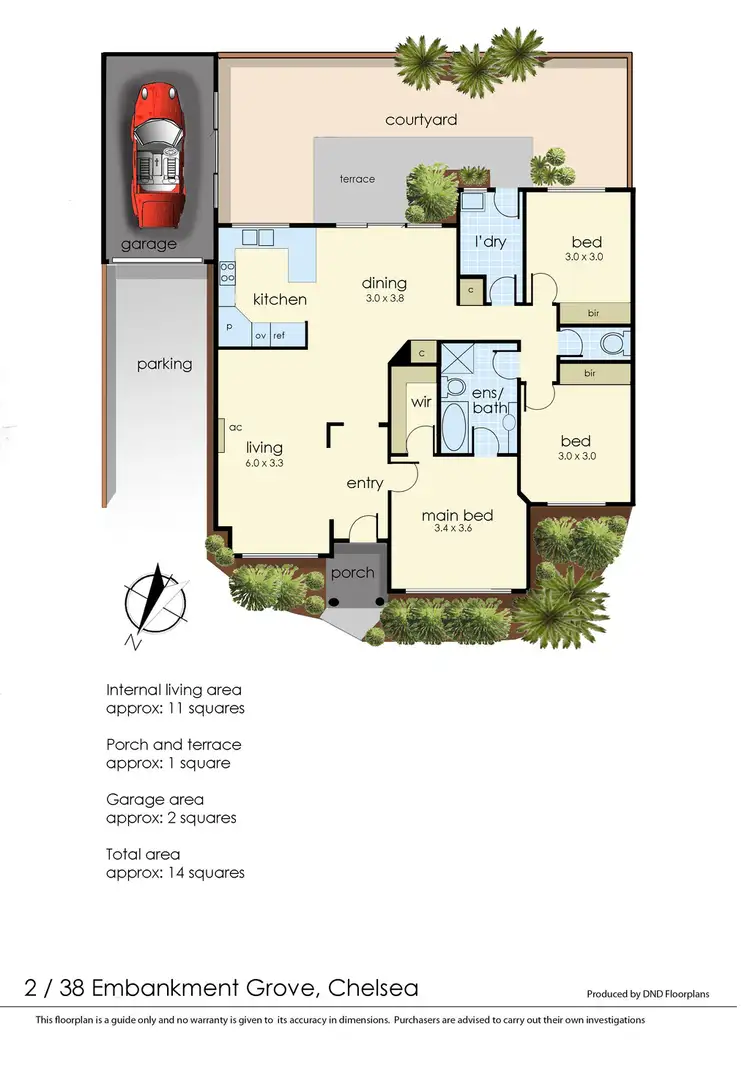Floorplan of Homely unit listing, 2/38 Embankment Grove, Chelsea VIC 3196