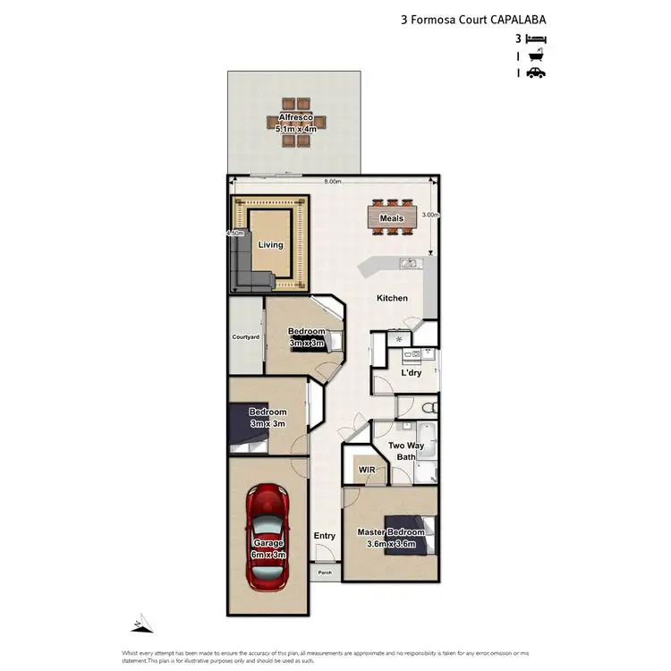 Floorplan of Homely house listing, 3 Formosa Court, Capalaba QLD 4157