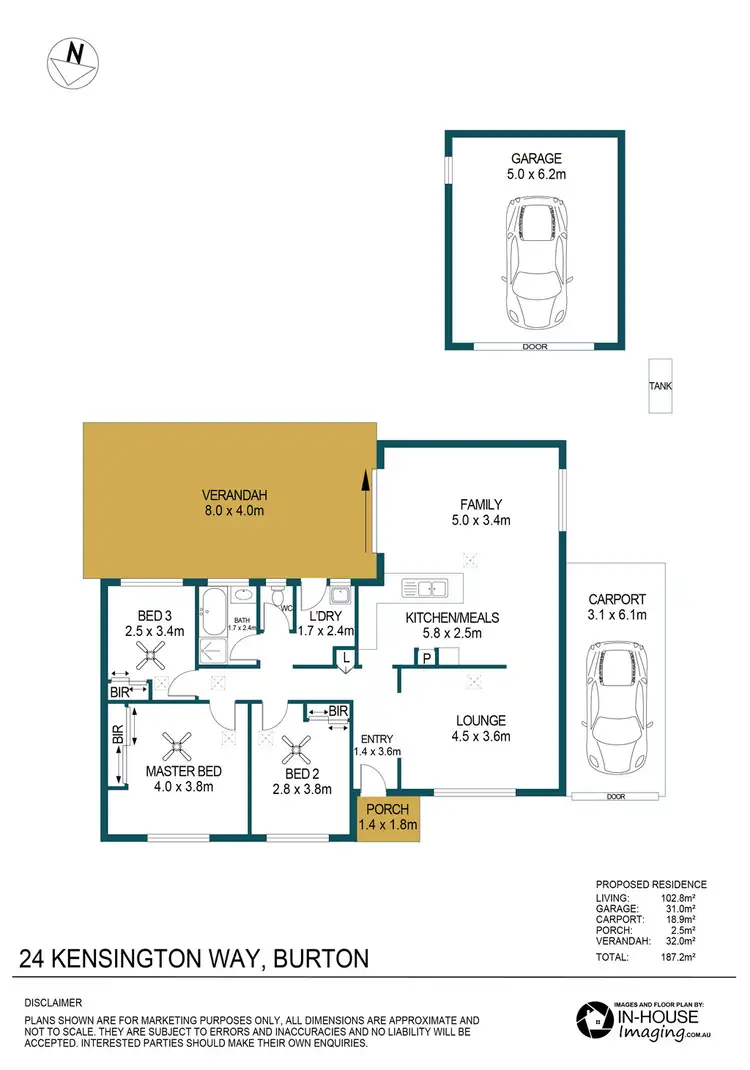 Floorplan of Homely house listing, 24 Kensington Way, Burton SA 5110
