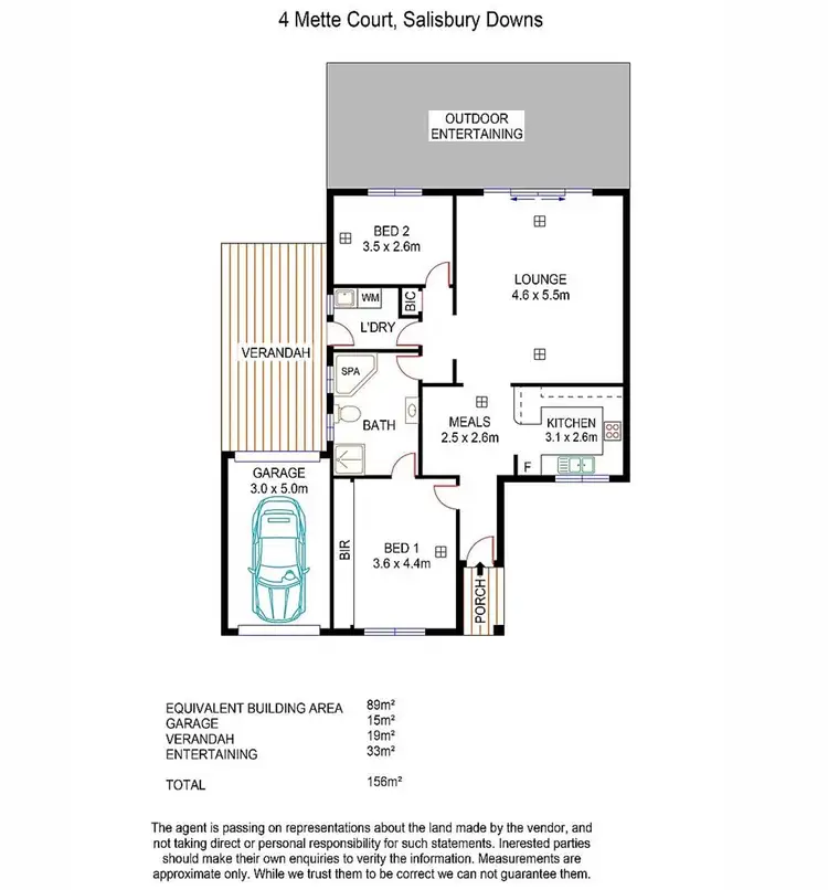 Floorplan of Homely house listing, 4 Mette Court, Salisbury Downs SA 5108