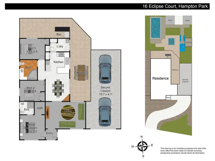 Floorplan of Homely house listing, 16 Eclipse Court, Hampton Park VIC 3976