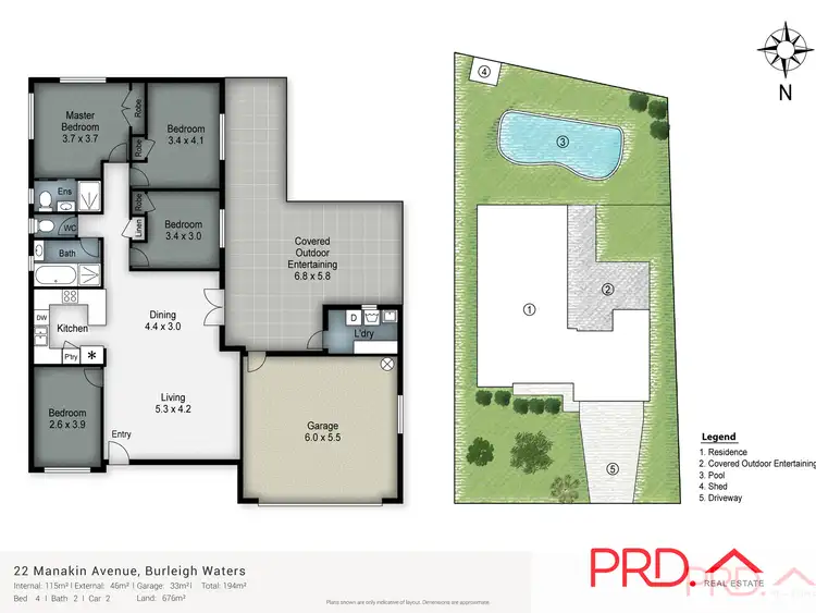 Floorplan of Homely house listing, 22 Manakin Ave, Burleigh Waters QLD 4220
