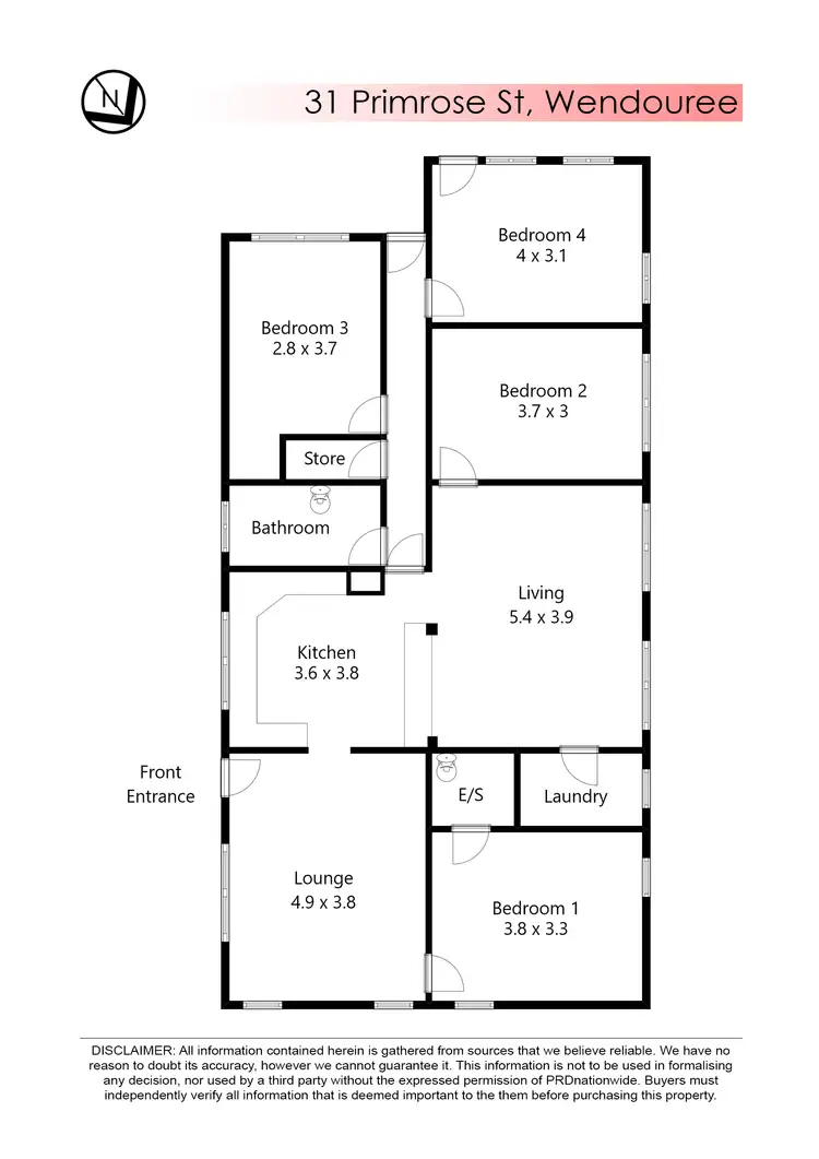 Floorplan of Homely house listing, 31 Primrose Street, Wendouree VIC 3355