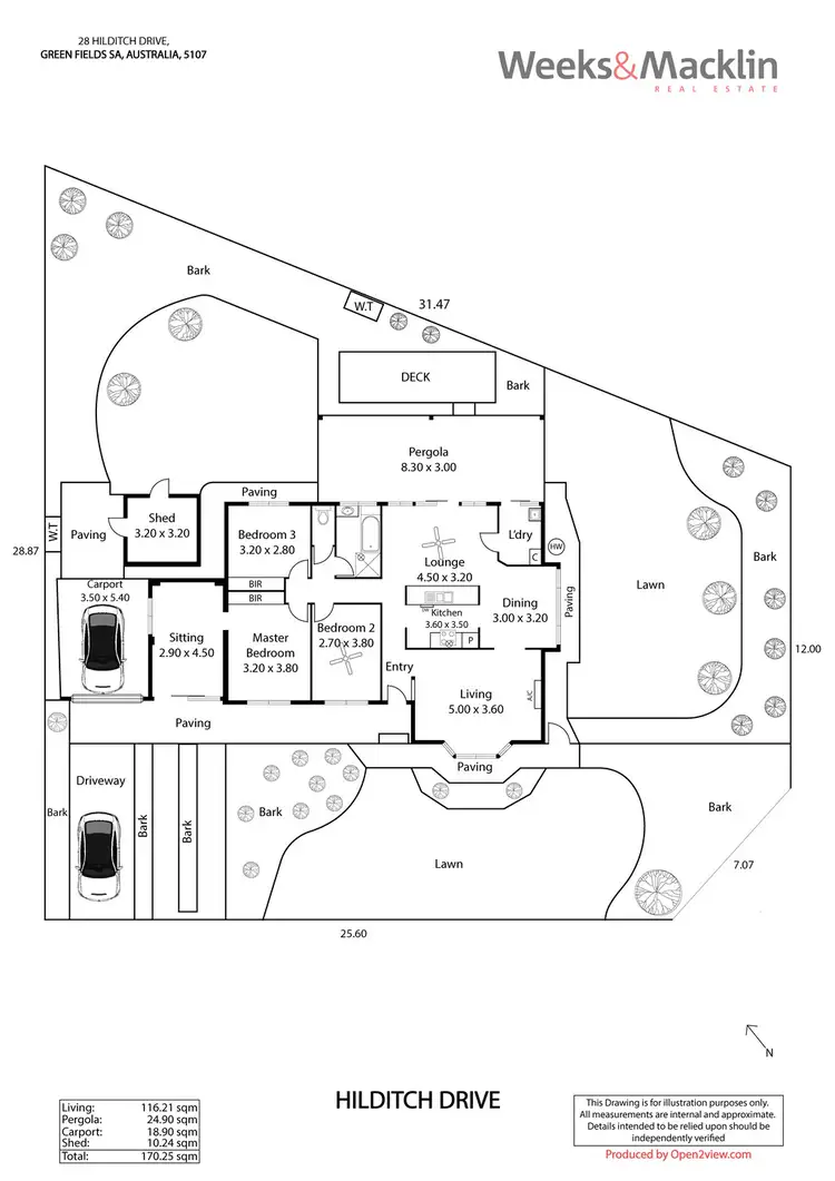 Floorplan of Homely house listing, 28 Hilditch Drive, Green Fields SA 5107