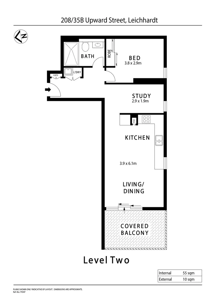 Floorplan of Homely unit listing, 208/35b Upward Street, Leichhardt NSW 2040