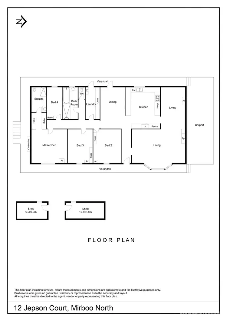 Floorplan of Homely house listing, 12 Jepson Court, Mirboo North VIC 3871