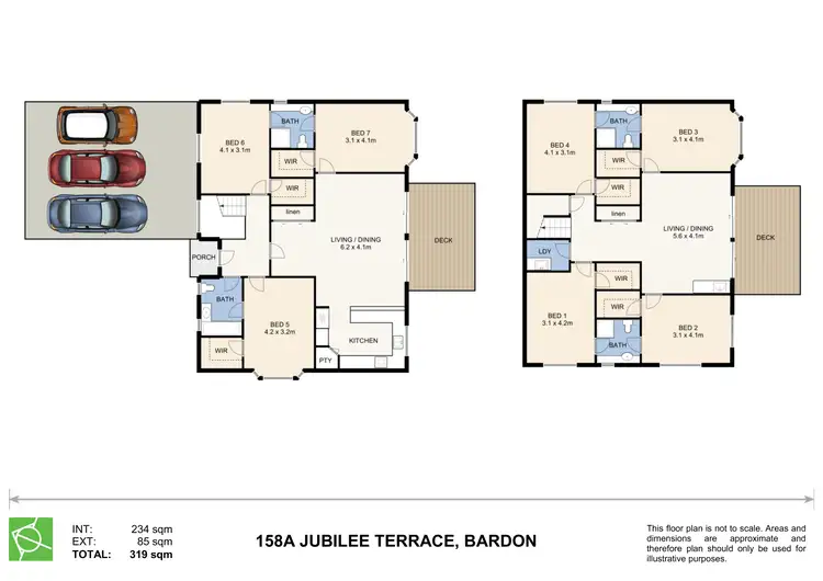 Floorplan of Homely house listing, 158A Jubilee Terrace, Bardon QLD 4065