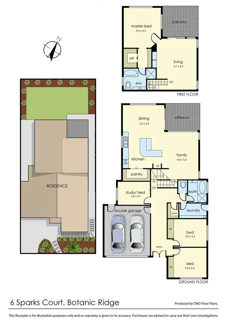 Floorplan of Homely house listing, 6 Sparks Court, Botanic Ridge VIC 3977