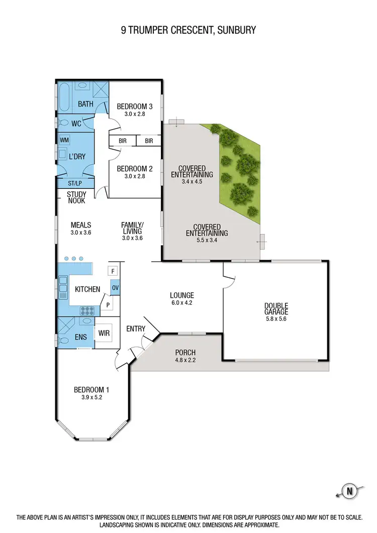 Floorplan of Homely house listing, 9 Trumper Crescent, Sunbury VIC 3429