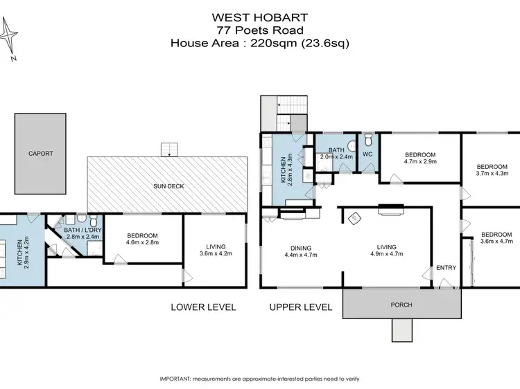 Floorplan of Homely house listing, 77 Poets Road, West Hobart TAS 7000
