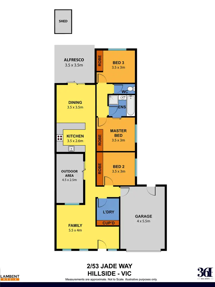 Floorplan of Homely unit listing, 2/53 JADE WAY, Hillside VIC 3037