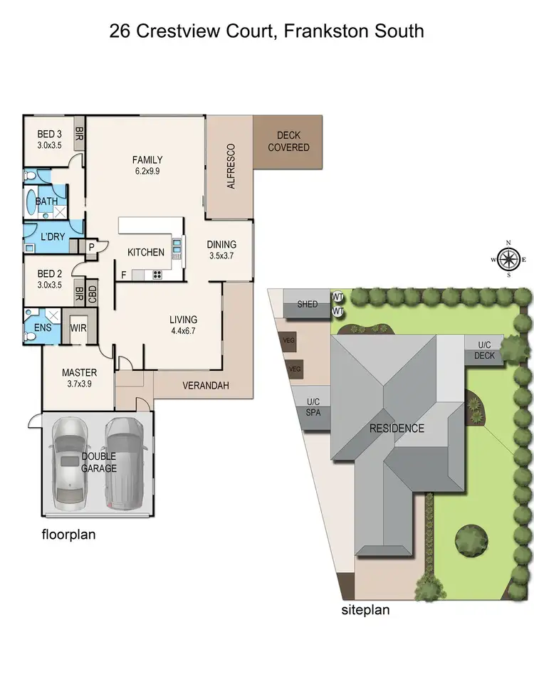 Floorplan of Homely house listing, 26 Crestview Court, Frankston South VIC 3199