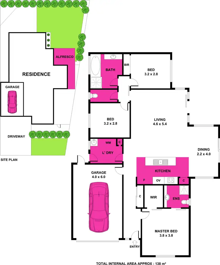 Floorplan of Homely townhouse listing, 1/16 Bisinella Court, Leopold VIC 3224