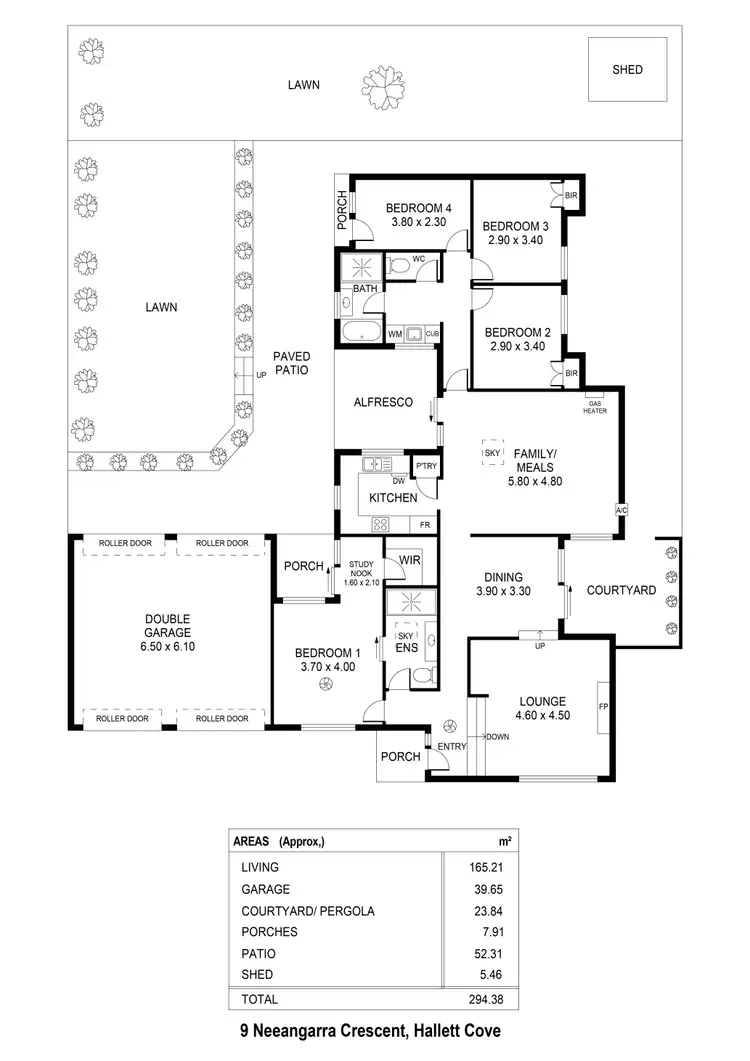 Floorplan of Homely house listing, 9 Neeangarra Crescent, Hallett Cove SA 5158