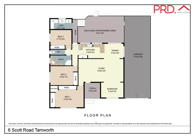 Floorplan of Homely house listing, 6 Scott Road, Tamworth NSW 2340