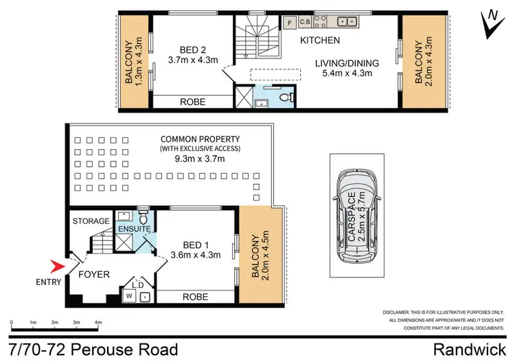 Floorplan of Homely apartment listing, 7/70-72 Perouse Road, Randwick NSW 2031