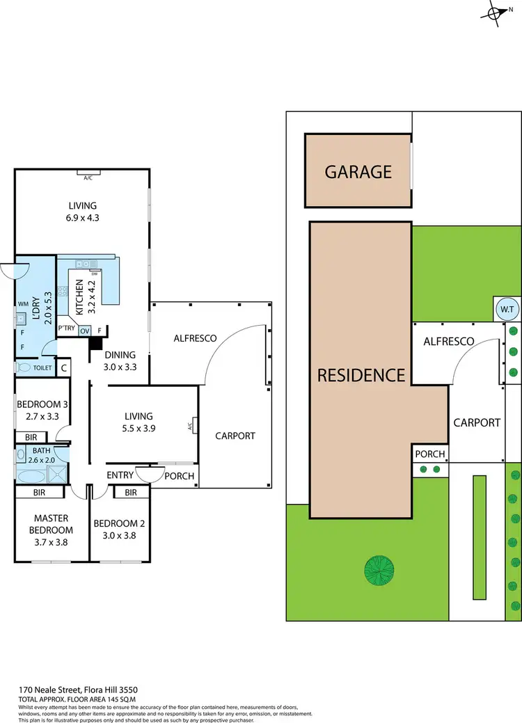 Floorplan of Homely house listing, 170 Neale Street, Flora Hill VIC 3550