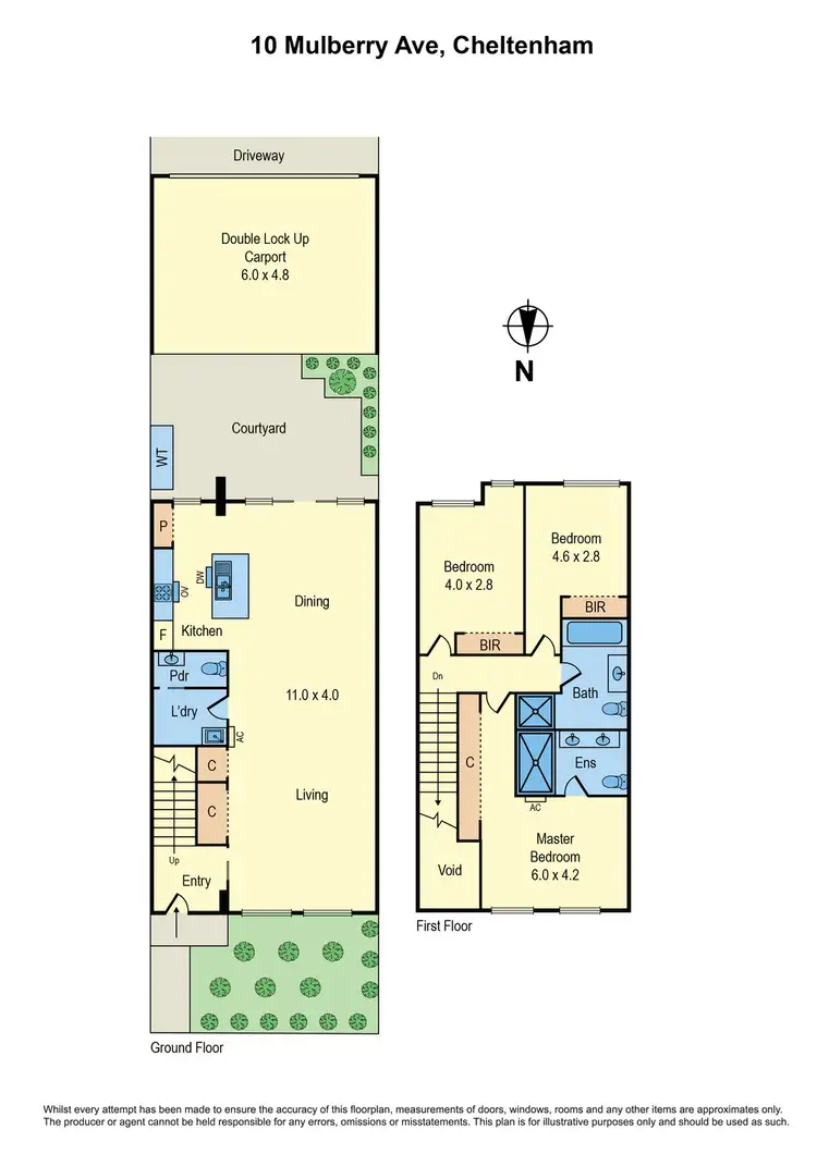 Floorplan of Homely townhouse listing, 10 Mulberry Avenue, Cheltenham VIC 3192