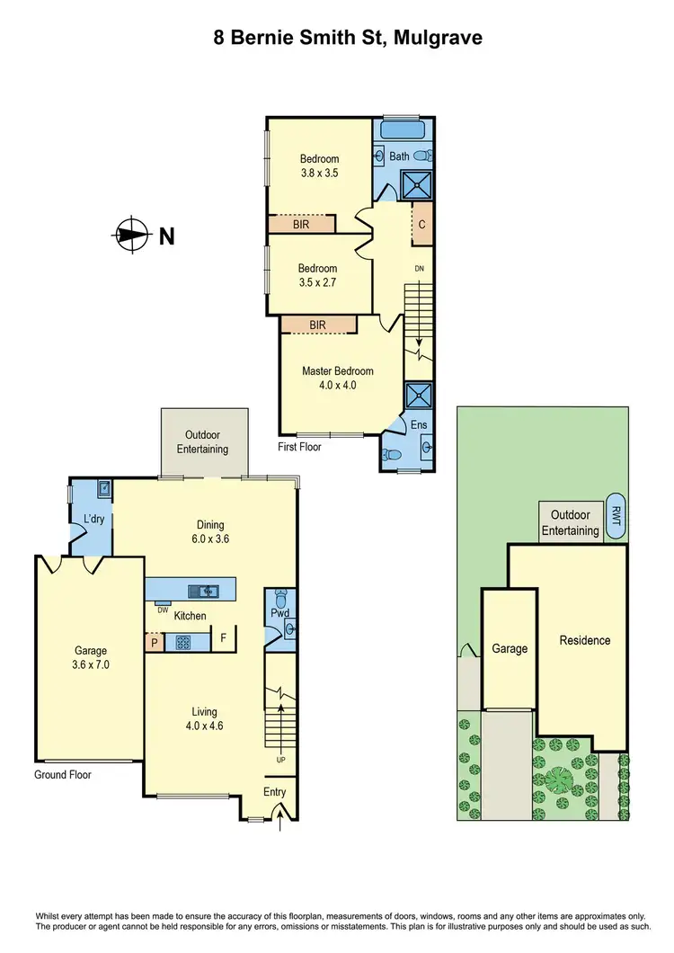 Floorplan of Homely townhouse listing, 8 Bernie Smith Street, Mulgrave VIC 3170