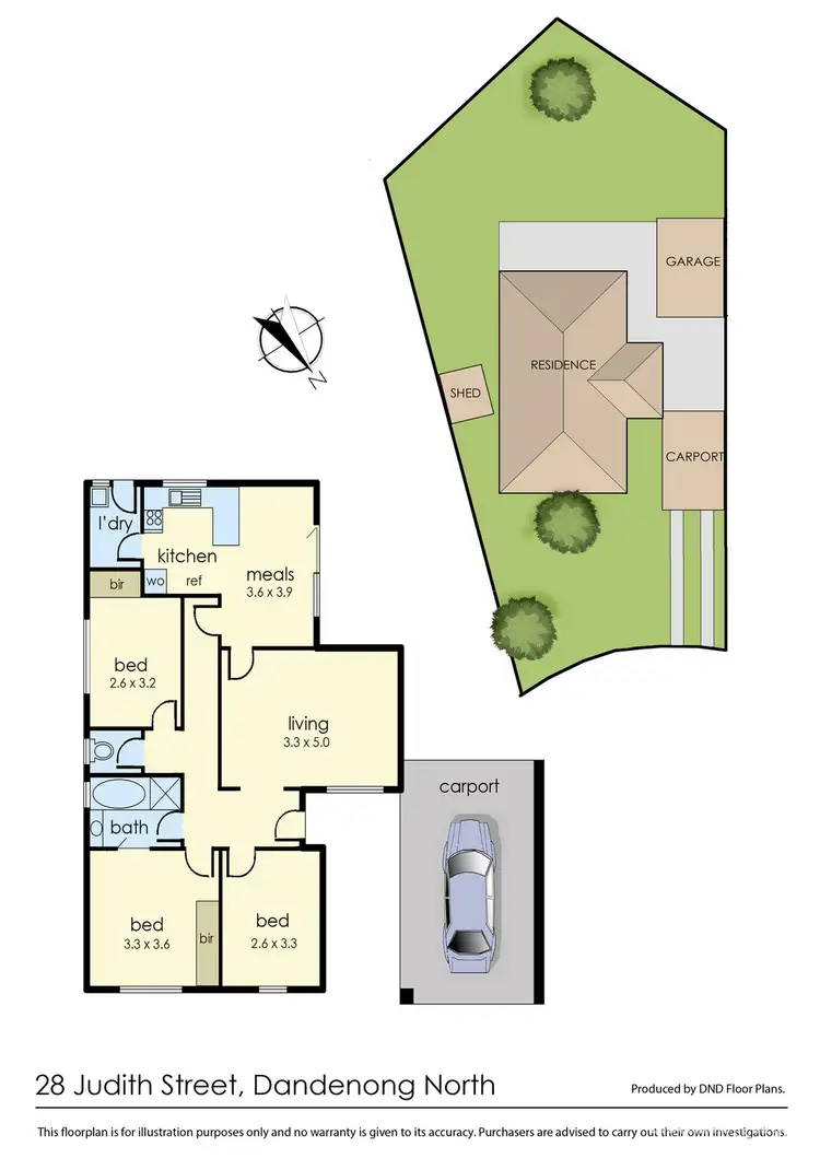 Floorplan of Homely house listing, 28 Judith Street, Dandenong North VIC 3175