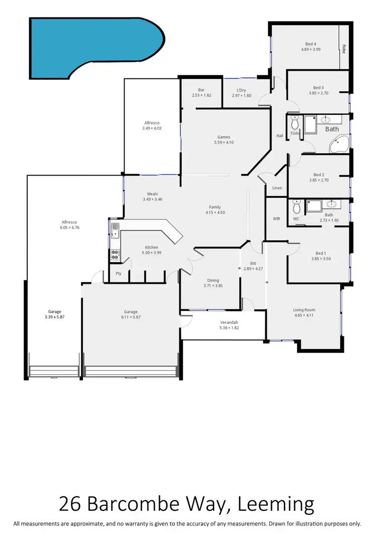 Floorplan of Homely house listing, 26 Barcombe Way, Leeming WA 6149