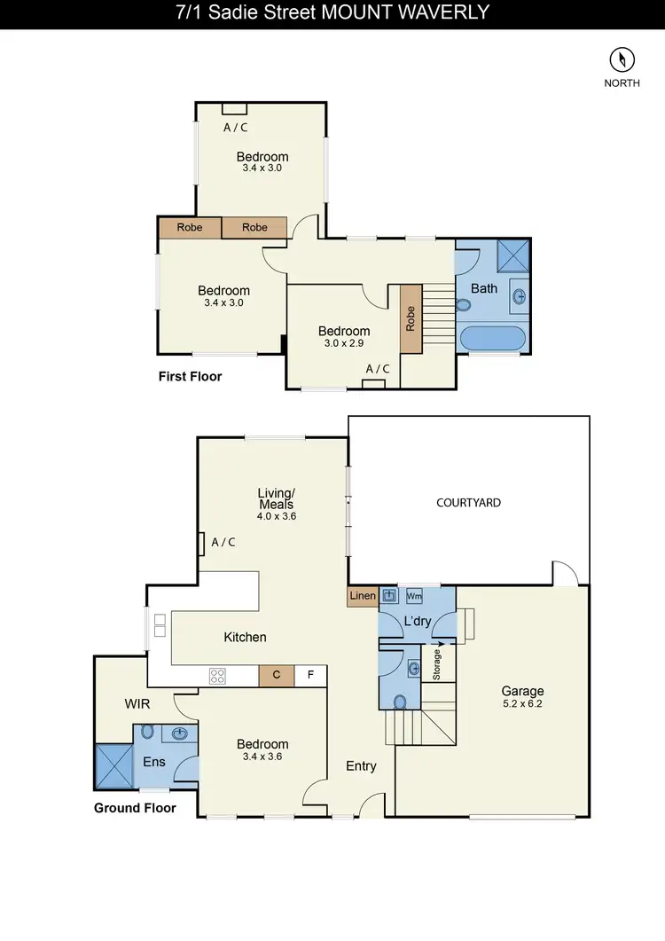 Floorplan of Homely townhouse listing, 7/1 Sadie Street, Mount Waverley VIC 3149