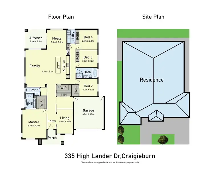 Floorplan of Homely house listing, 335 Highlander Drive, Craigieburn VIC 3064