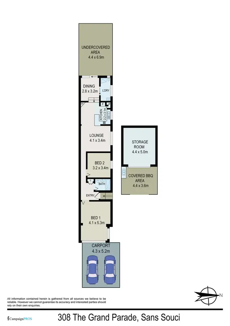 Floorplan of Homely house listing, 308 The Grand Pde, Sans Souci NSW 2219