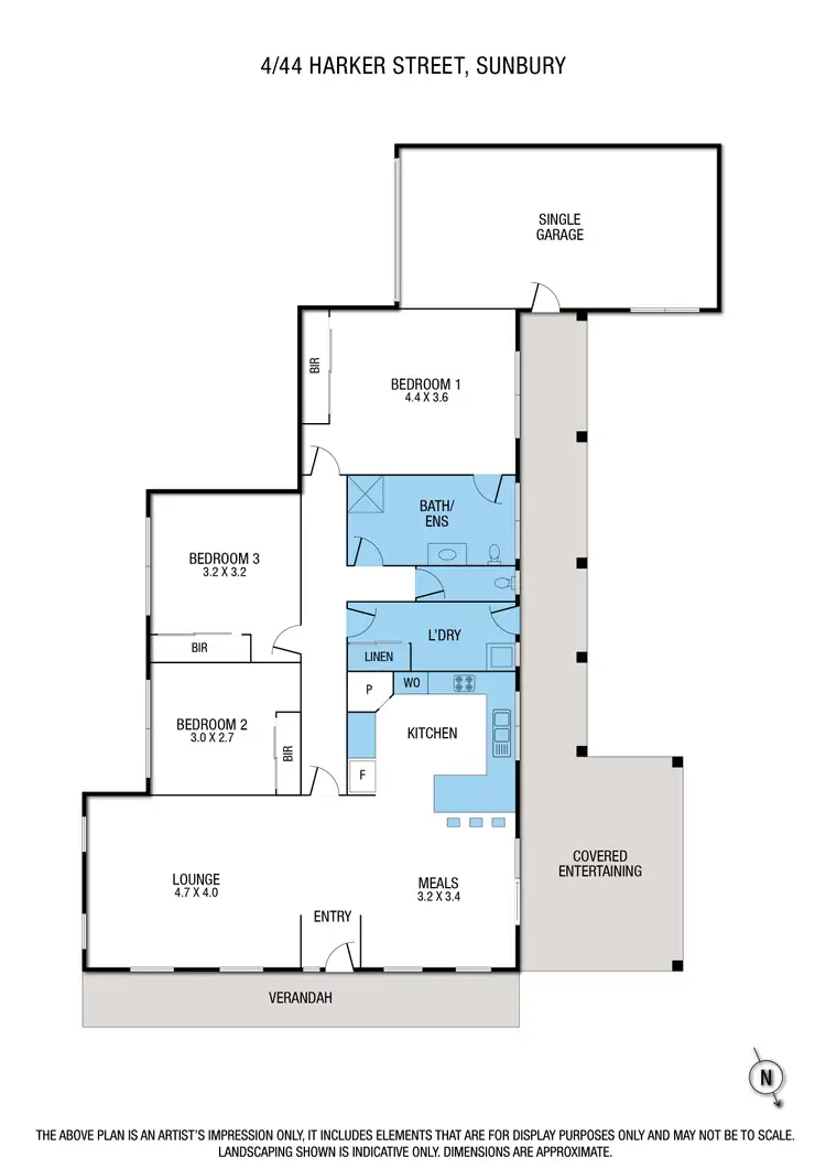 Floorplan of Homely house listing, 4/44 Harker Street, Sunbury VIC 3429
