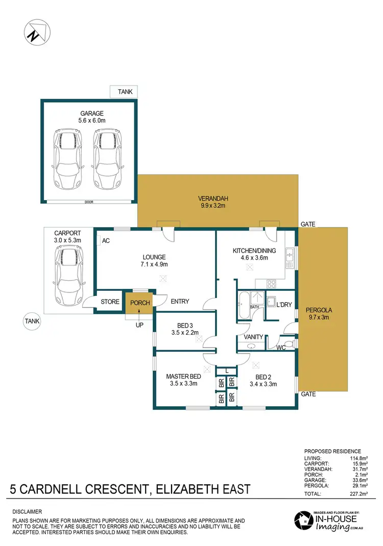 Floorplan of Homely house listing, 5 Cardnell Crescent, Elizabeth East SA 5112