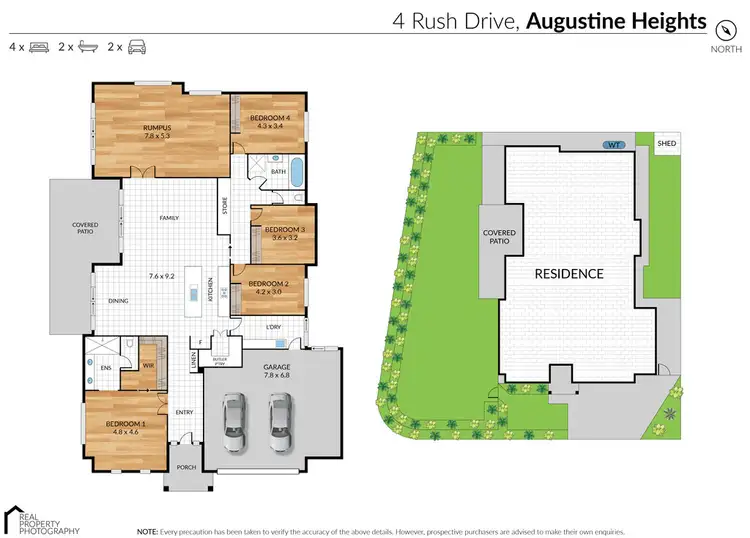 Floorplan of Homely house listing, 4 Rush Drive, Augustine Heights QLD 4300