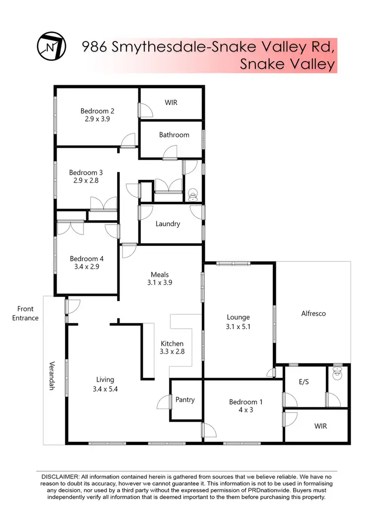 Floorplan of Homely house listing, 986 Smythesdale-Snake Valley Road, Snake Valley VIC 3351
