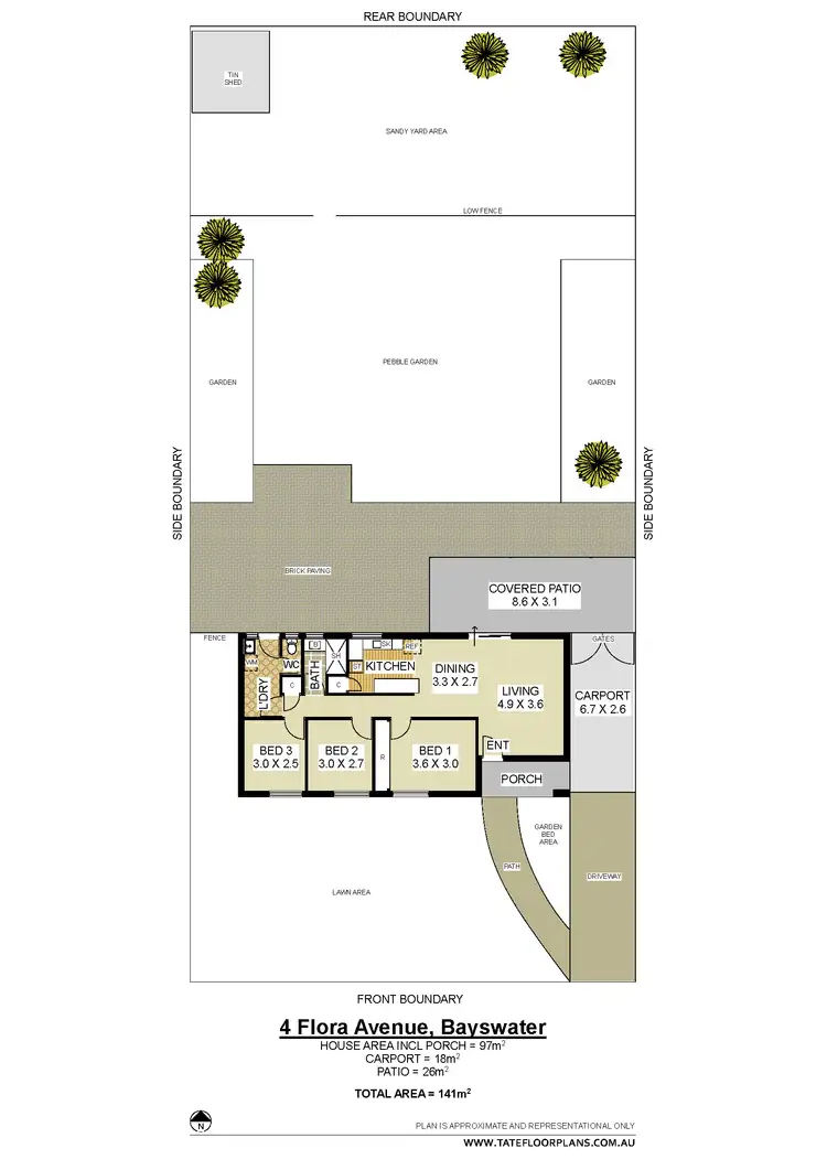 Floorplan of Homely house listing, 4 Flora Avenue, Bayswater WA 6053