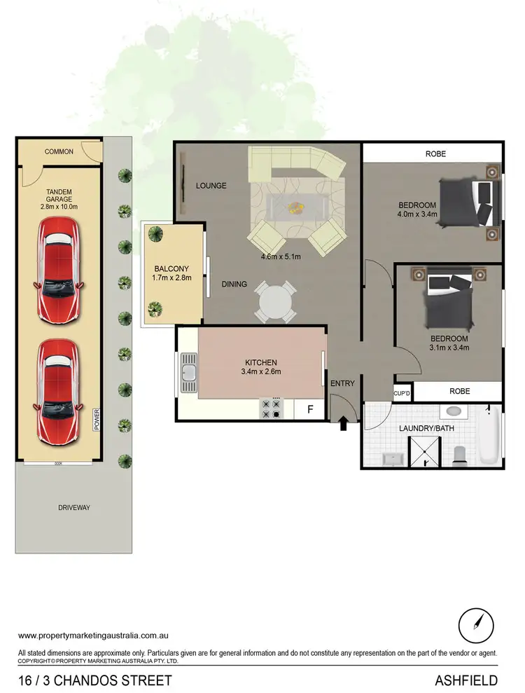 Floorplan of Homely unit listing, 16/3 Chandos Street, Ashfield NSW 2131