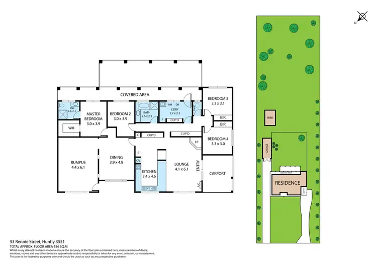 Floorplan of Homely house listing, 53 Rennie Street, Huntly VIC 3551
