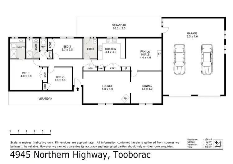 Floorplan of Homely rural property listing, 4945 Northern Highway, Tooborac VIC 3522