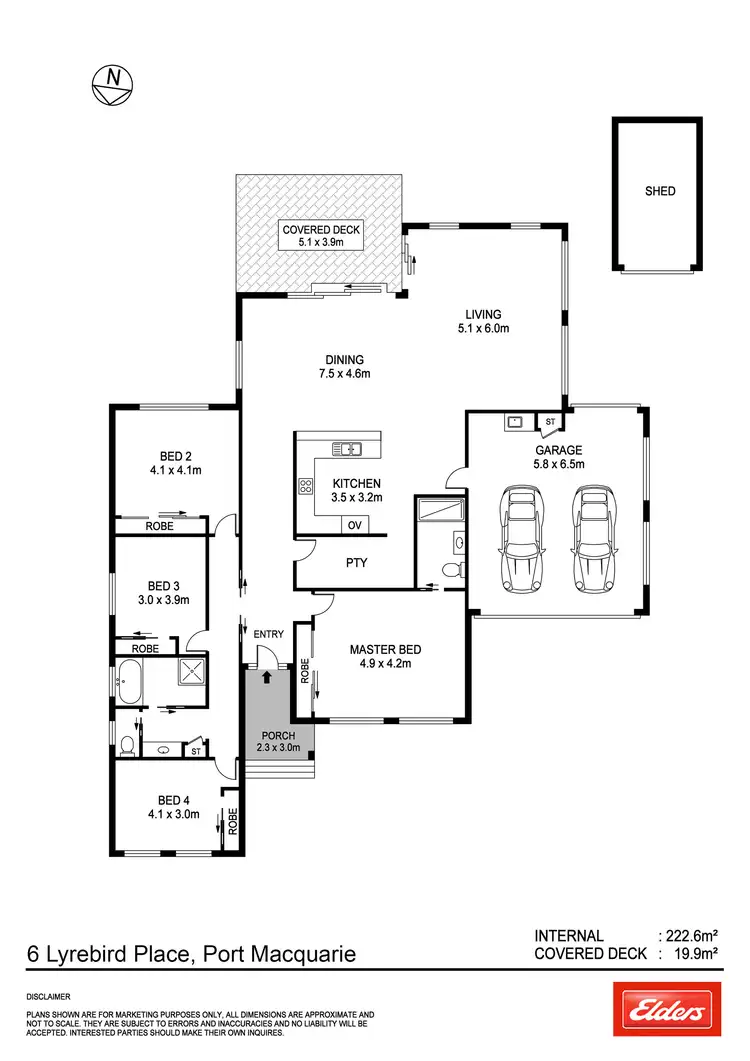 Floorplan of Homely house listing, 6 Lyrebird Place, Port Macquarie NSW 2444