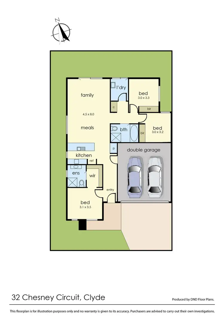 Floorplan of Homely house listing, 32 Chesney Circuit, Clyde VIC 3978