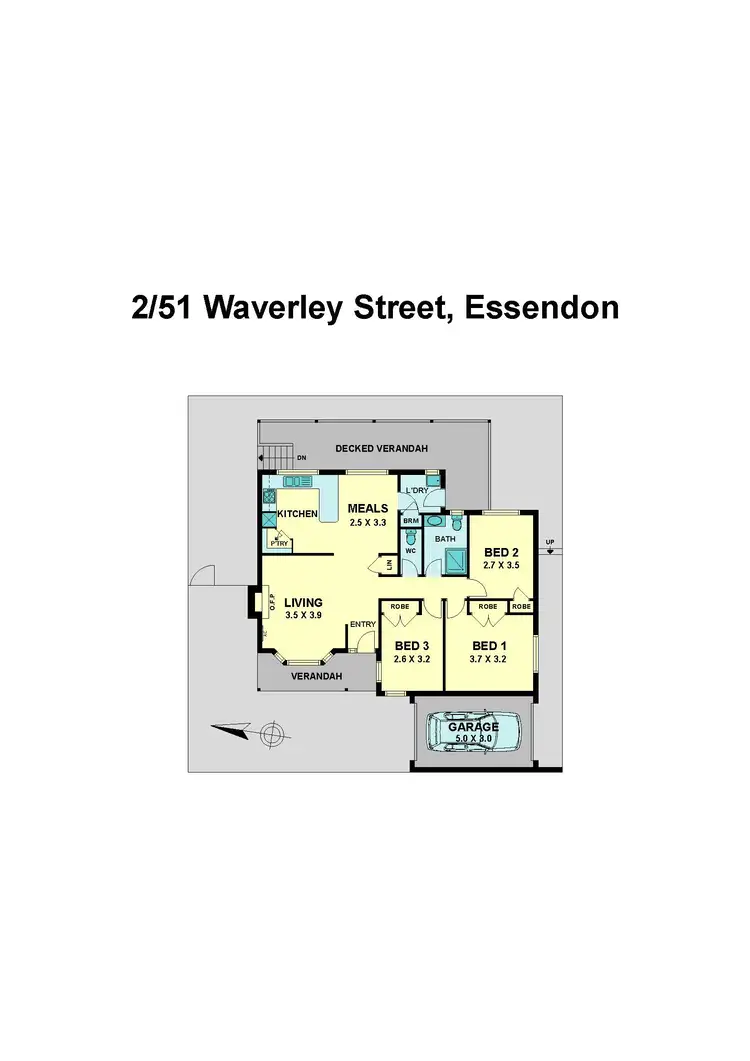 Floorplan of Homely villa listing, 2/51 Waverley Street, Essendon VIC 3040