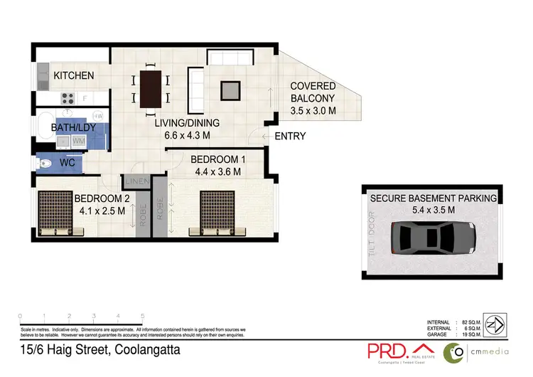Floorplan of Homely unit listing, 15/6 Haig Street, Coolangatta QLD 4225