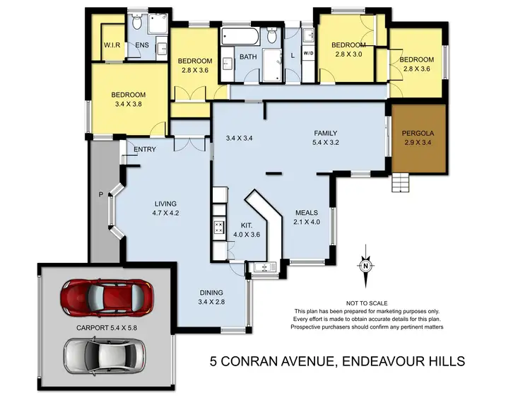 Floorplan of Homely house listing, 5 CONRAN AVENUE, Endeavour Hills VIC 3802