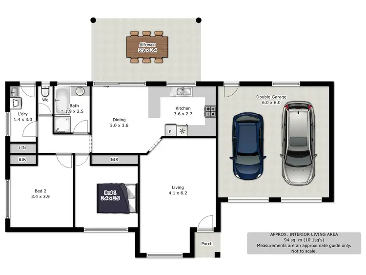 Floorplan of Homely townhouse listing, 2/41 Mayfair Drive, Wodonga VIC 3690