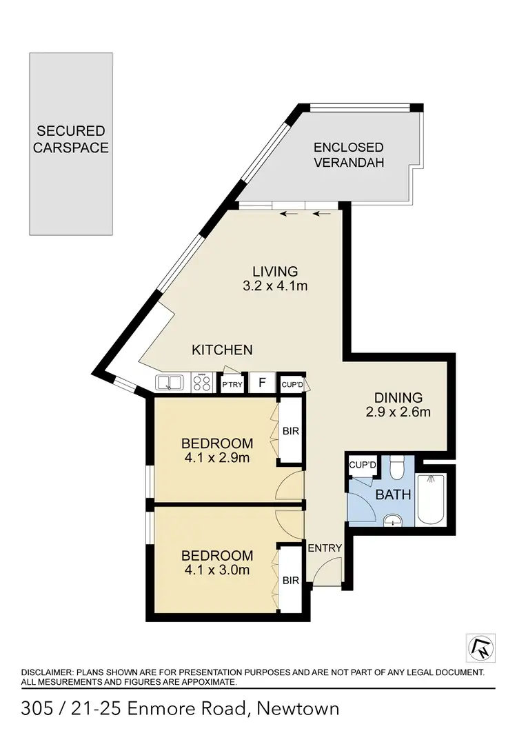 Floorplan of Homely apartment listing, 305/21-25 Enmore Road, Newtown NSW 2042