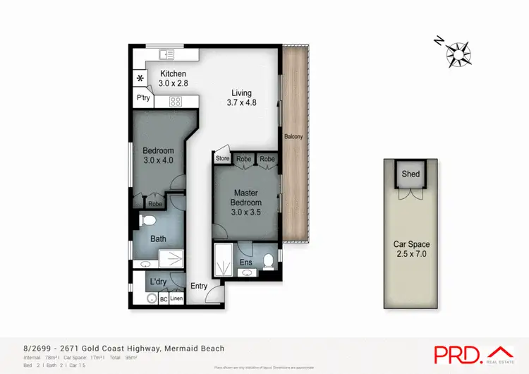 Floorplan of Homely unit listing, 8/2269 Gold Coast Highway, Mermaid Beach QLD 4218