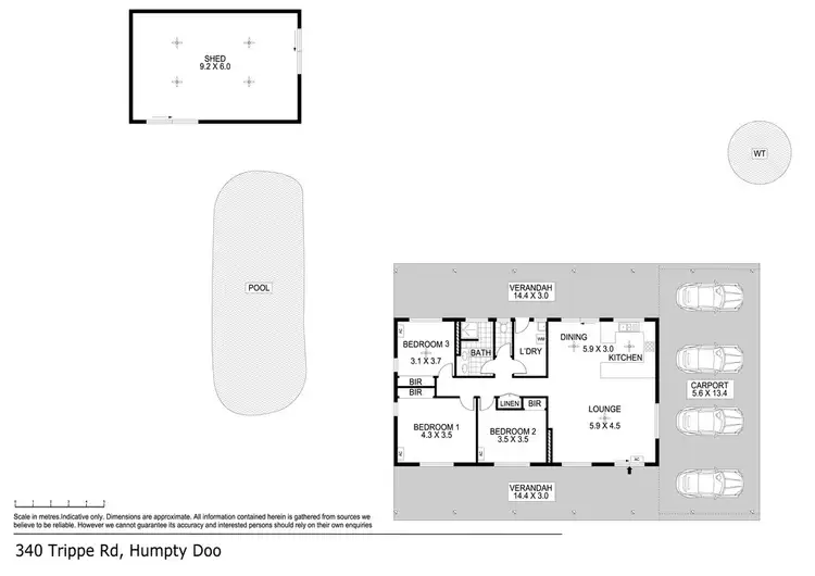 Floorplan of Homely house listing, 340 Trippe Road, Humpty Doo NT 836