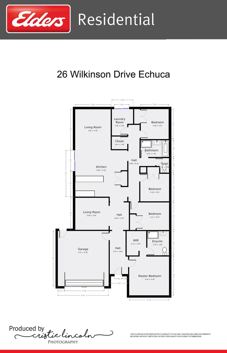 Floorplan of Homely house listing, 26 Wilkinson Drive, Echuca VIC 3564