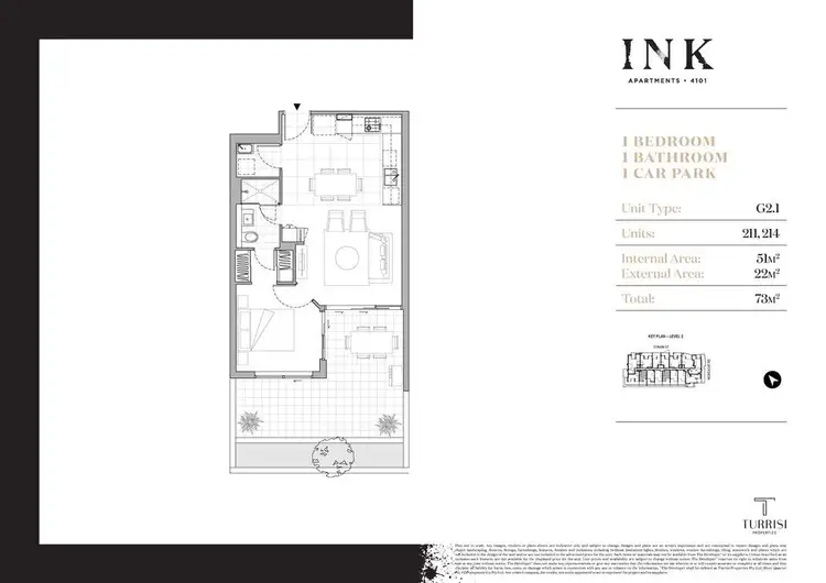Floorplan of Homely apartment listing, 214/8 Donkin Street, West End QLD 4101