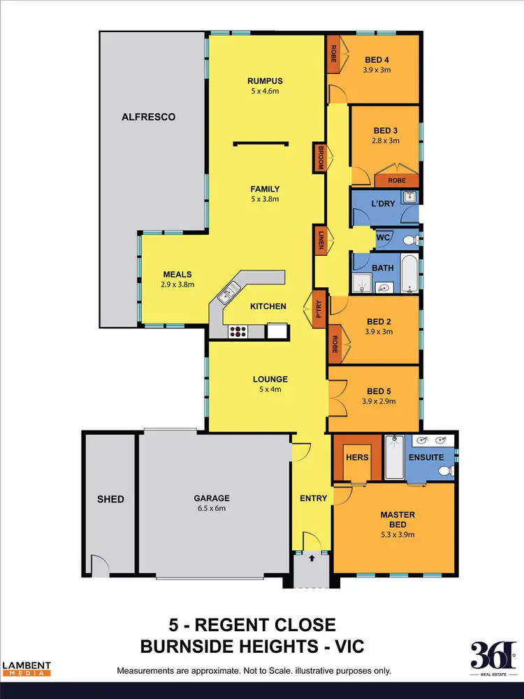 Floorplan of Homely house listing, 5 REGENT CLOSE, Burnside Heights VIC 3023
